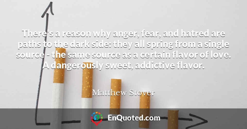 There's a reason why anger, fear, and hatred are paths to the dark side: they all spring from a single source - the same source as a certain flavor of love. A dangerously sweet, addictive flavor.