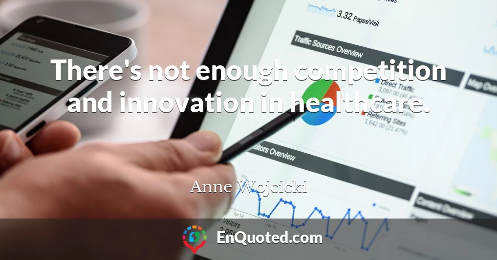 There's not enough competition and innovation in healthcare.