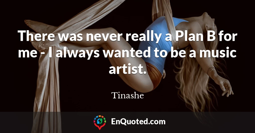 There was never really a Plan B for me - I always wanted to be a music artist.