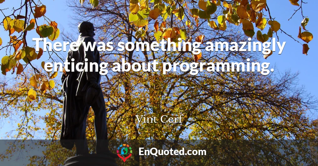 There was something amazingly enticing about programming.