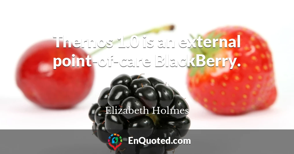 Thernos 1.0 is an external point-of-care BlackBerry.
