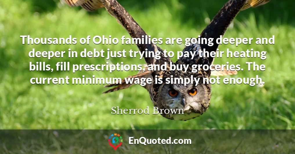 Thousands of Ohio families are going deeper and deeper in debt just trying to pay their heating bills, fill prescriptions, and buy groceries. The current minimum wage is simply not enough.