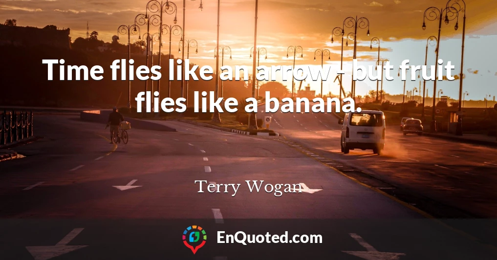Time flies like an arrow - but fruit flies like a banana.