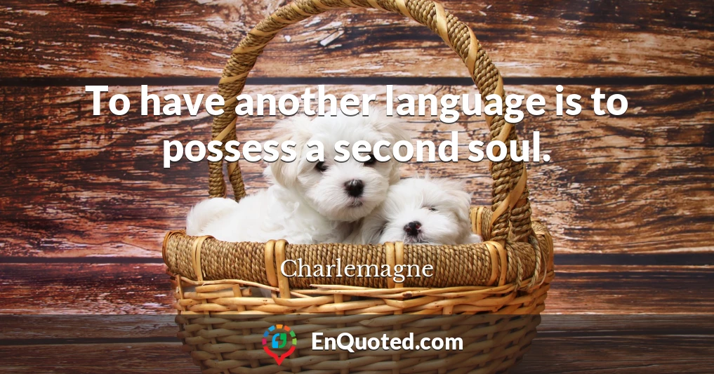 To have another language is to possess a second soul.