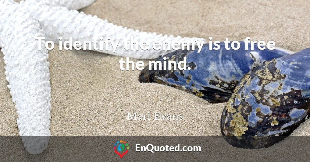 To identify the enemy is to free the mind.