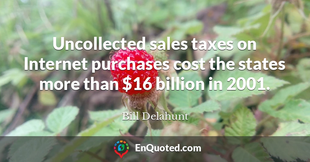 Uncollected sales taxes on Internet purchases cost the states more than $16 billion in 2001.