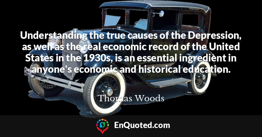 Understanding the true causes of the Depression, as well as the real economic record of the United States in the 1930s, is an essential ingredient in anyone's economic and historical education.