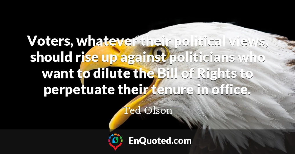 Voters, whatever their political views, should rise up against politicians who want to dilute the Bill of Rights to perpetuate their tenure in office.
