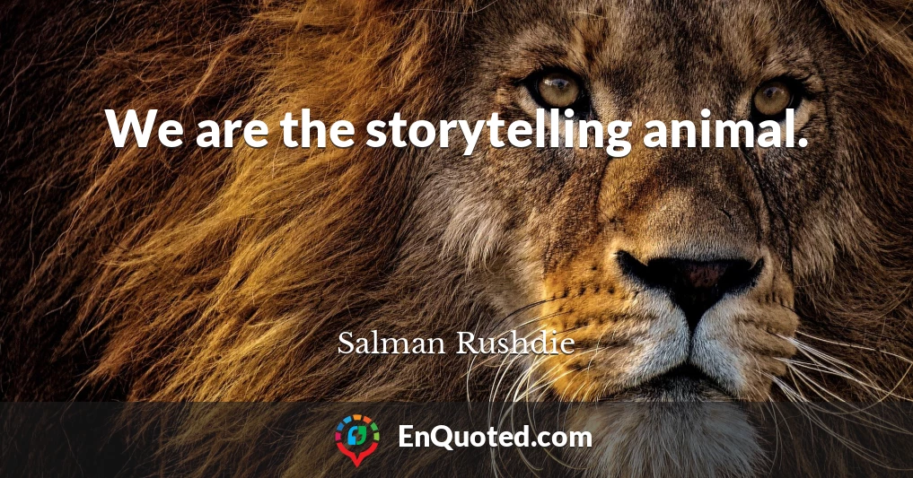 We are the storytelling animal.