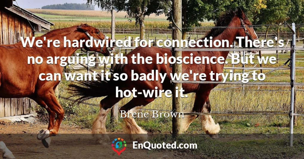 We're hardwired for connection. There's no arguing with the bioscience. But we can want it so badly we're trying to hot-wire it.