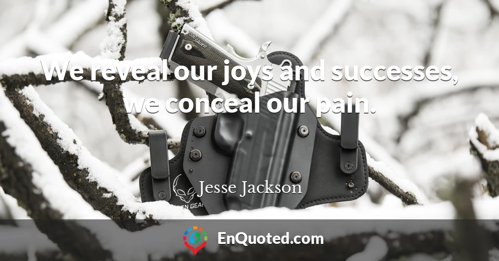 We reveal our joys and successes, we conceal our pain.