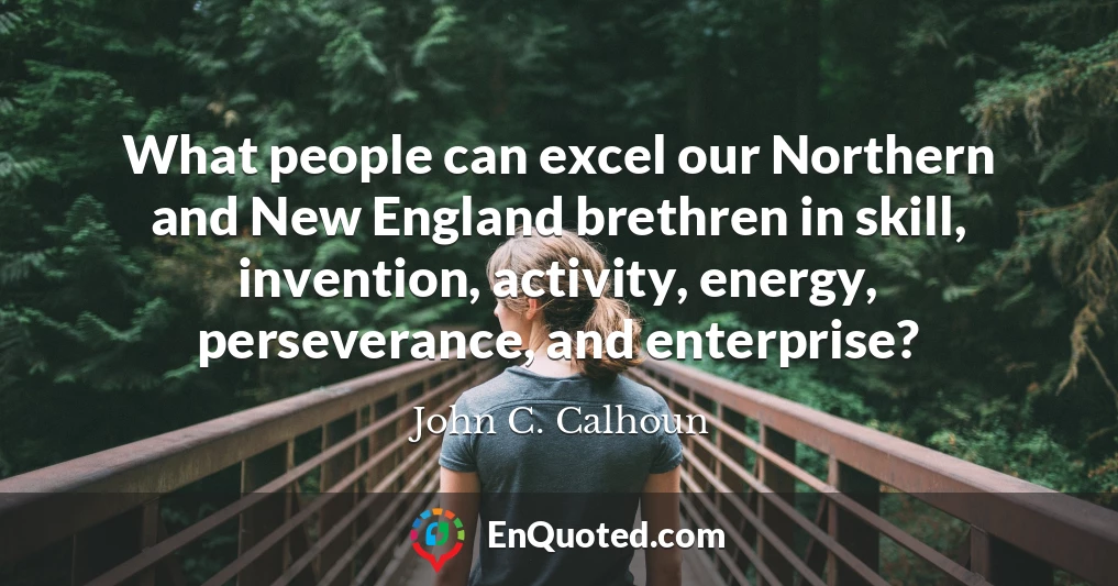 What people can excel our Northern and New England brethren in skill, invention, activity, energy, perseverance, and enterprise?