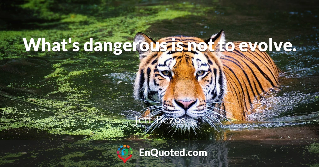 What's dangerous is not to evolve.