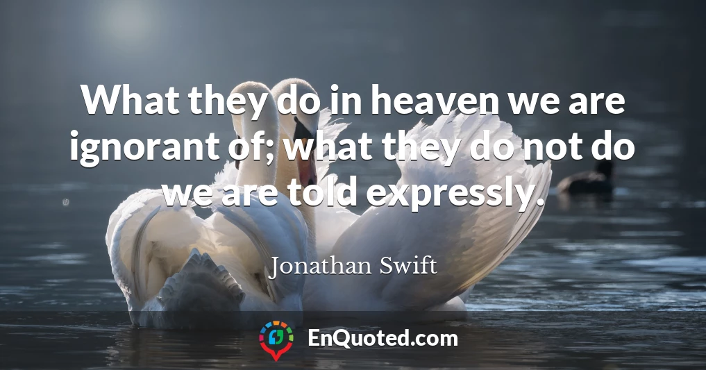 What they do in heaven we are ignorant of; what they do not do we are told expressly.