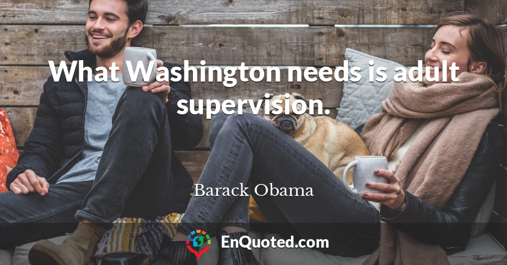 What Washington needs is adult supervision.