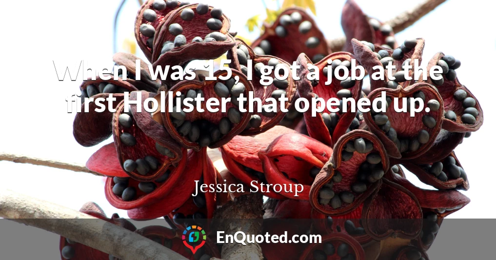 When I was 15, I got a job at the first Hollister that opened up.