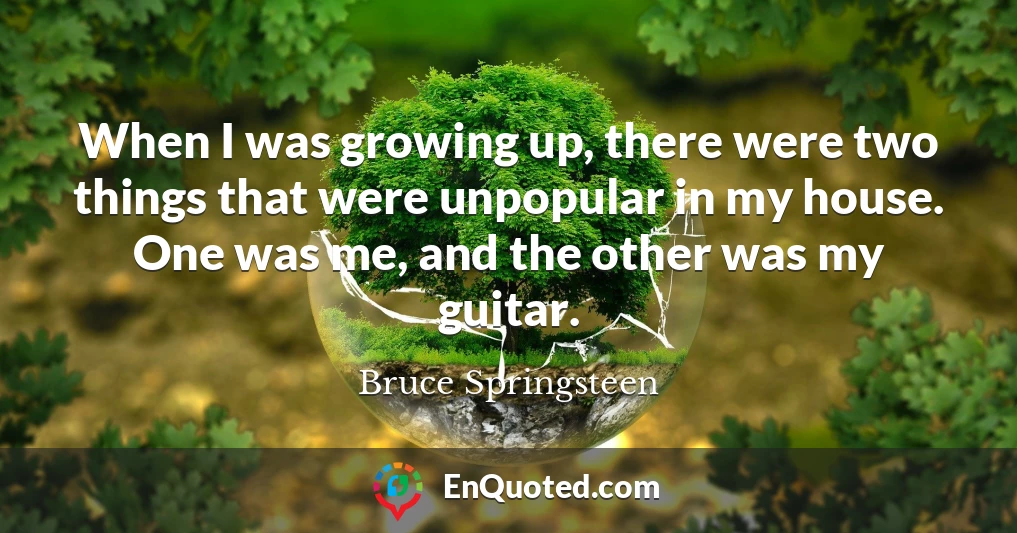 When I was growing up, there were two things that were unpopular in my house. One was me, and the other was my guitar.