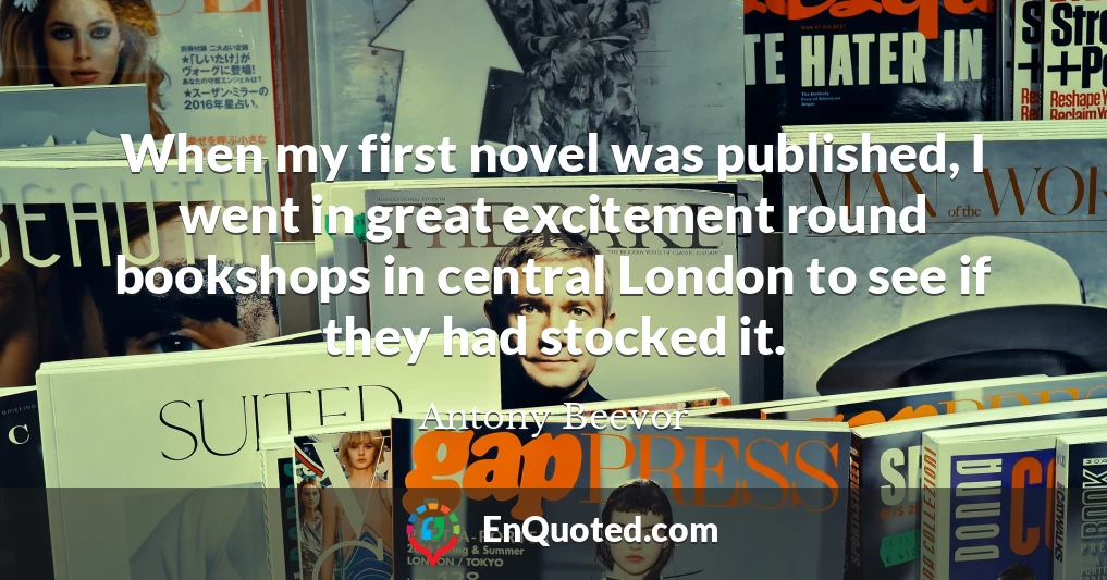 When my first novel was published, I went in great excitement round bookshops in central London to see if they had stocked it.