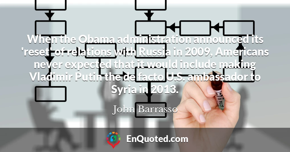 When the Obama administration announced its 'reset' of relations with Russia in 2009, Americans never expected that it would include making Vladimir Putin the de facto U.S. ambassador to Syria in 2013.