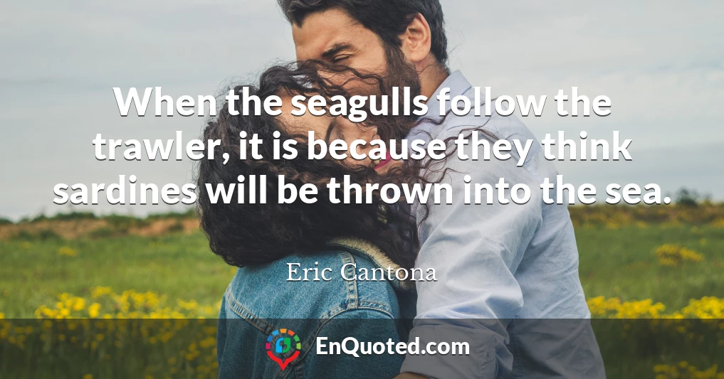 When the seagulls follow the trawler, it is because they think sardines will be thrown into the sea.