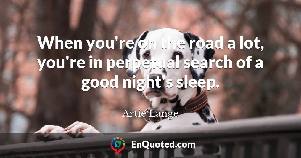 When you're on the road a lot, you're in perpetual search of a good night's sleep.