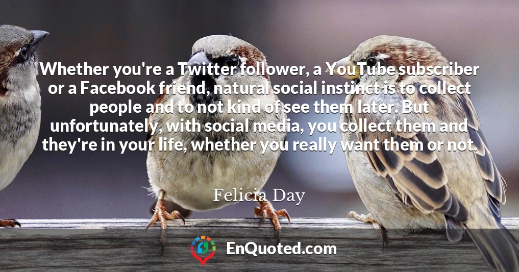 Whether you're a Twitter follower, a YouTube subscriber or a Facebook friend, natural social instinct is to collect people and to not kind of see them later. But unfortunately, with social media, you collect them and they're in your life, whether you really want them or not.