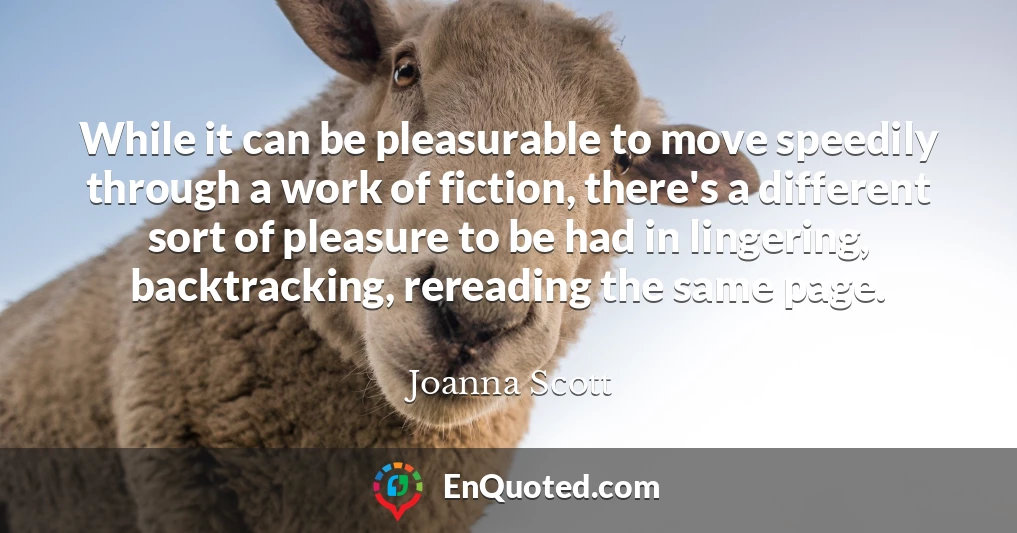 While it can be pleasurable to move speedily through a work of fiction, there's a different sort of pleasure to be had in lingering, backtracking, rereading the same page.