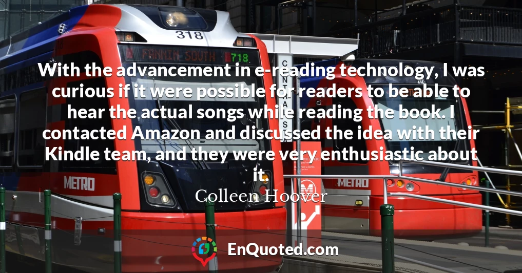 With the advancement in e-reading technology, I was curious if it were possible for readers to be able to hear the actual songs while reading the book. I contacted Amazon and discussed the idea with their Kindle team, and they were very enthusiastic about it.