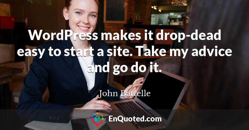 WordPress makes it drop-dead easy to start a site. Take my advice and go do it.