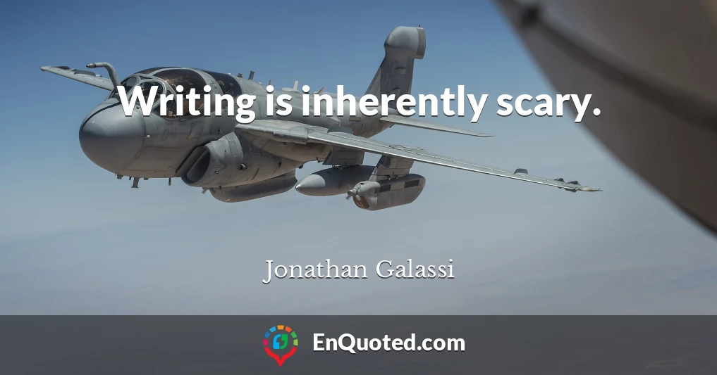 Writing is inherently scary.