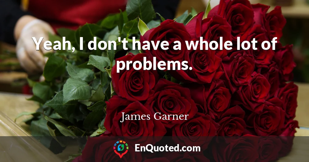 Yeah, I don't have a whole lot of problems.