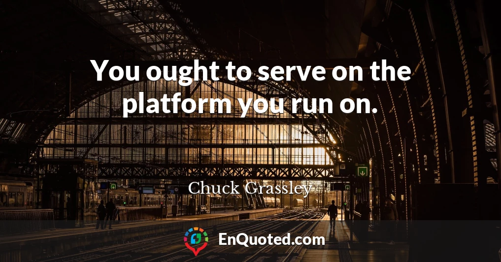 You ought to serve on the platform you run on.