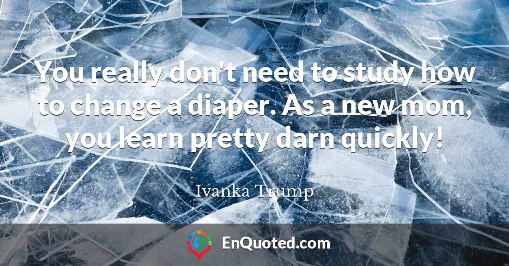 You really don't need to study how to change a diaper. As a new mom, you learn pretty darn quickly!
