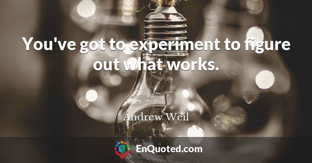 You've got to experiment to figure out what works.