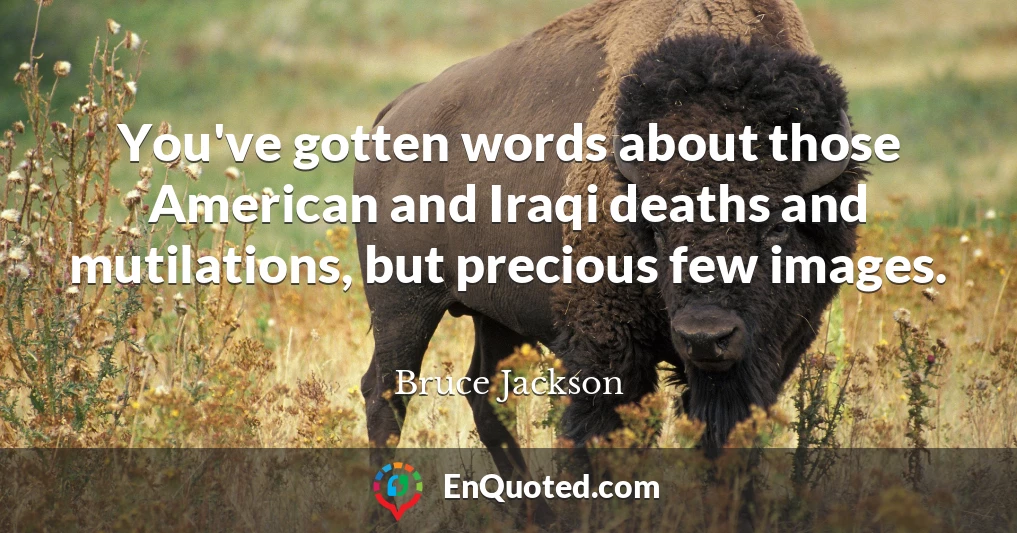 You've gotten words about those American and Iraqi deaths and mutilations, but precious few images.