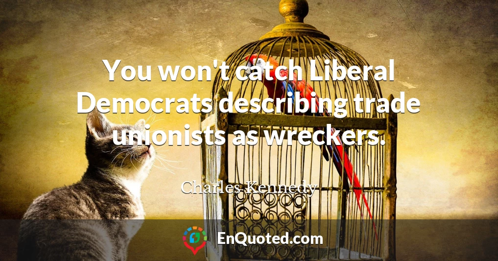 You won't catch Liberal Democrats describing trade unionists as wreckers.