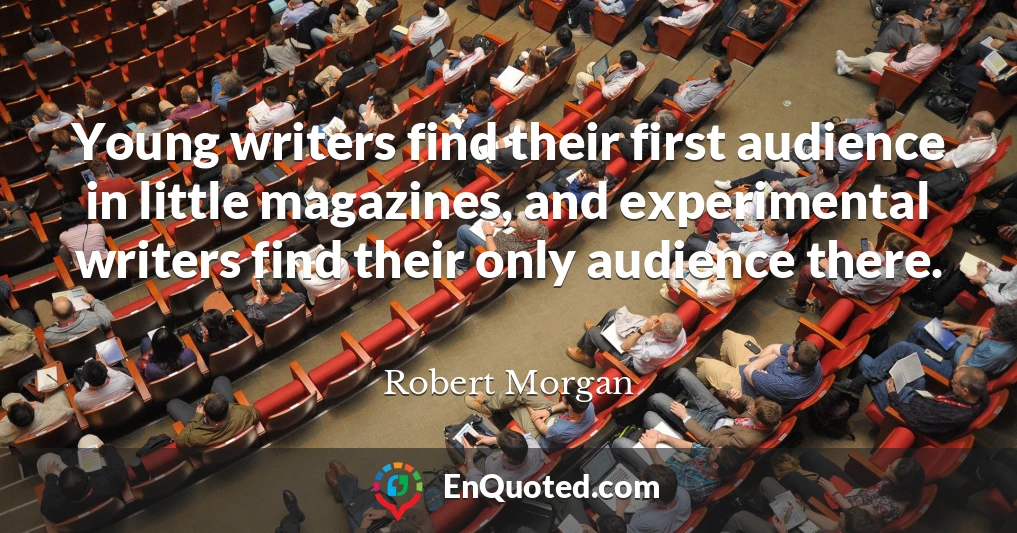 Young writers find their first audience in little magazines, and experimental writers find their only audience there.