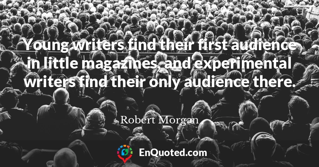 Young writers find their first audience in little magazines, and experimental writers find their only audience there.